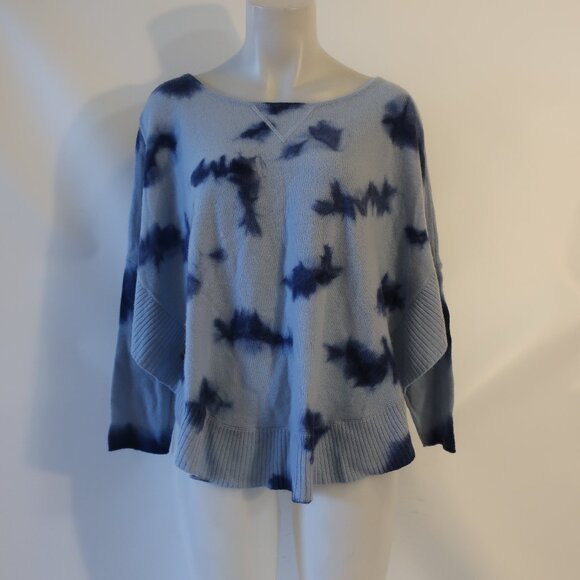 Women Shag Boutique Cashmere Blue Tie-Dye Sweater XL - Picture 1 of 6